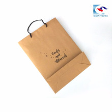 Cheap custom kraft brown shopping bag with handle